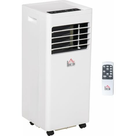 Climatiseur portable 7.000 BTU/h 860 W - ventilateur, déshumidificateur - réfrigérant naturel R290 - télécommande - débit d'air 360 m³/h - blanc