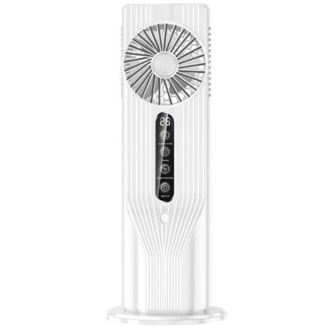 Climatiseur portable avec 6 vitesses, ventilateur personnel, minuterie 6 heures, rafraîchisseur d'air 3 en 1, convient pour une utilisation en chambre, au bureau et en camping, blanc.
