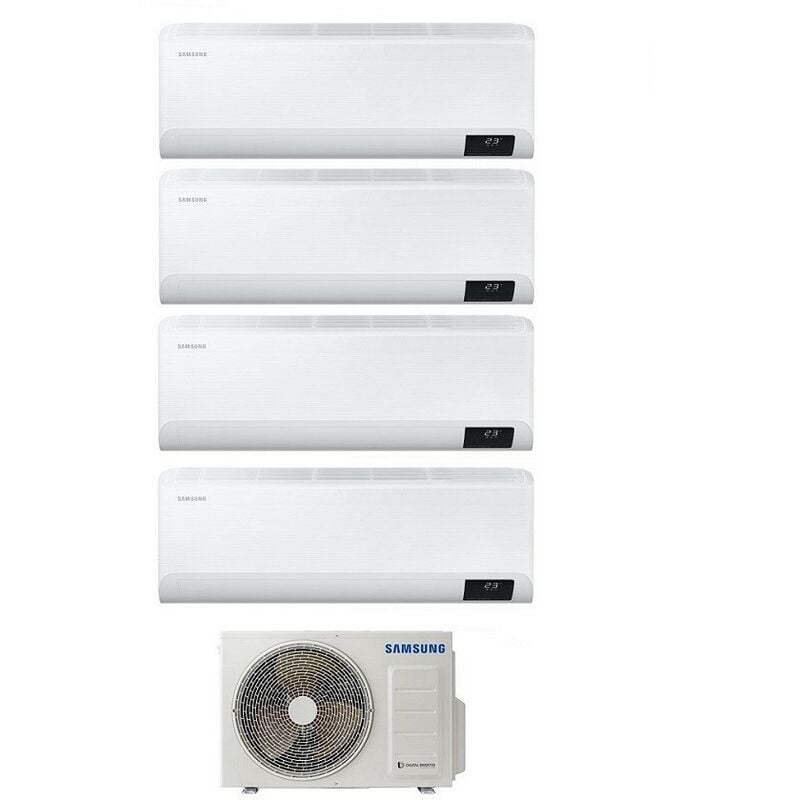 Samsung - climatiseur quadri split inverter cebu series 9000+9000+12000 btu avec aj080txj4kg/eu wi-fi 9+9+12 - new