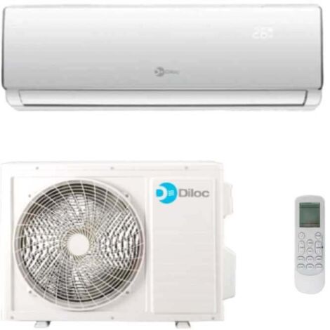 Climatiseur réversible monosplit Inverter Wi-Fi 12000 BTU A+++ R32 – Auto Swing – 3,4 kW – 53 dB – Pour espaces jusqu'à 30 m² – Diloc