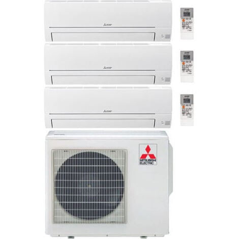MITSUBISHI ELECTRIC Climatiseur split Inverter Mitsubishi Smart Line R32 MSZ-HR d'essai 9000 + 9000 + 12000 BTU avec certification européenne MXZ-3HA50VF Classe A++/A+