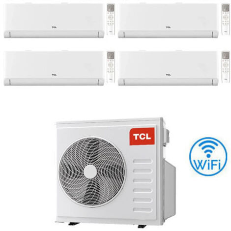 Climatiseur split TCL BreezeIN série P5 Wifi R32 Quadri Inverter 7000 + 7000 + 7000 + 12000 BTU avec certification européenne MT3240 Classe A++/A+