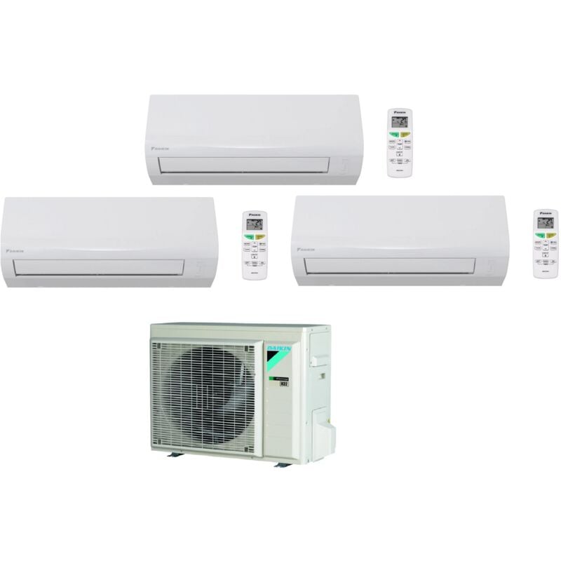 Climatiseur tri split Daikin 3MXF68A + 1 unité réversible CTXF35C + 2 unités réversible CTXF20C R32
