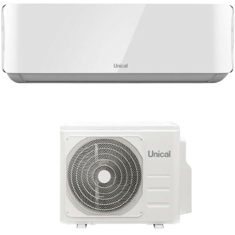 Unical - Climatiseur rèversible Mono Split series air cristal 24000 Btu kmun 24H R-32 Wi-Fi Optional