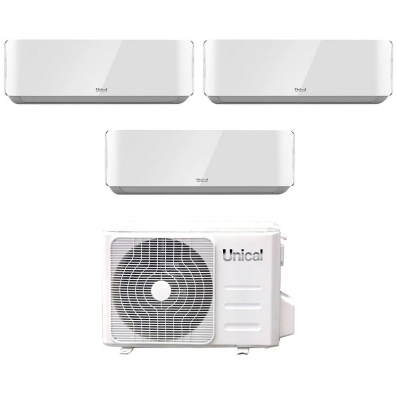 Unical - Climatiseur Trial Split rèversible Air Conditioner Series air cristal 10+10+13 with KMX3 21HE R-32 Wi-Fi Optional 10000+10000+13000