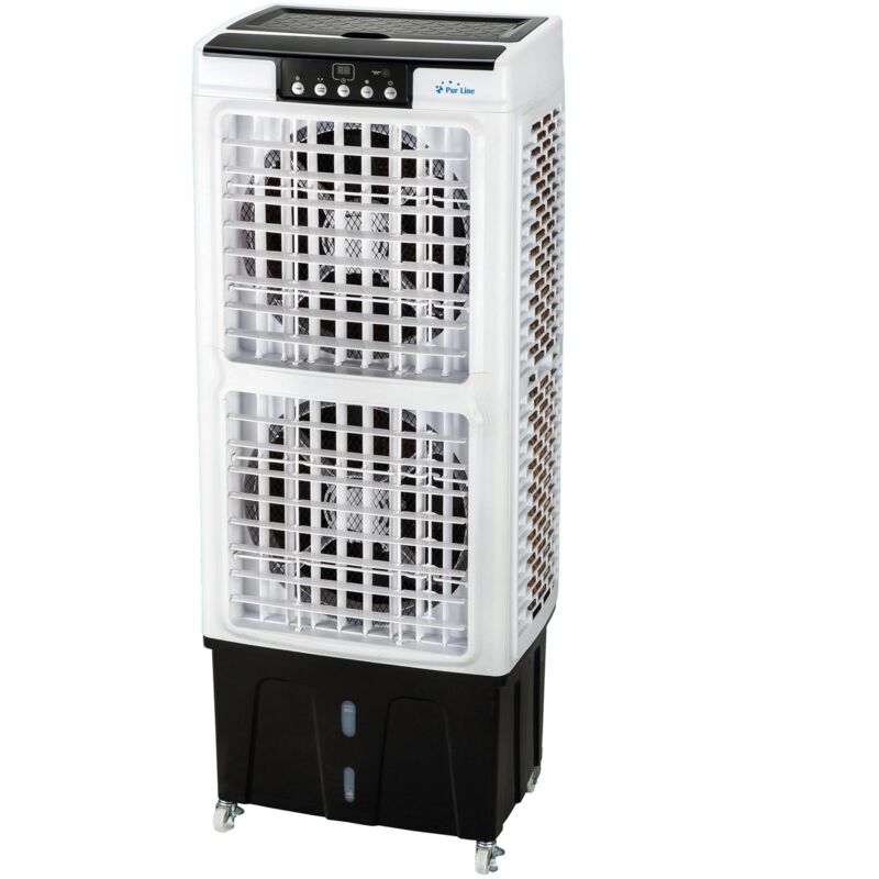

Climatizador evaporativo, ventilador, humidificador, purificador de aire de 220W con doble ventilador para grandes estancias