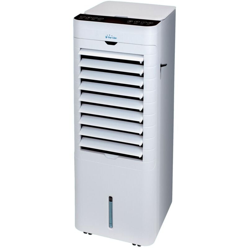 

Climatizador evaporativo, ventilador, humidificador, purificador de aire de 75W con calefactor y mando a distancia para superficies de 20 m2