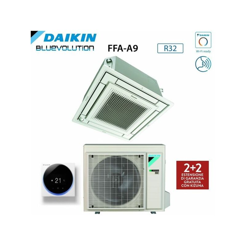 Daikin - Climatizzatore Condizionatore a Cassetta Fully Flat 18000 btu FFA50A9 R-32 Wi-Fi Optional con Griglia Bianca Inclusa Classe a+/a - Garanzia