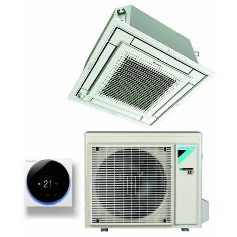 Climatizzatore Condizionatore Daikin a Cassetta Fully Flat 21000 BTU FFA60A9 R-32 Wi-Fi Optional con Griglia Bianca Inclusa Classe A+/A+ - Garanzia Italiana R-32,Nessun Comando,Italia 2+2