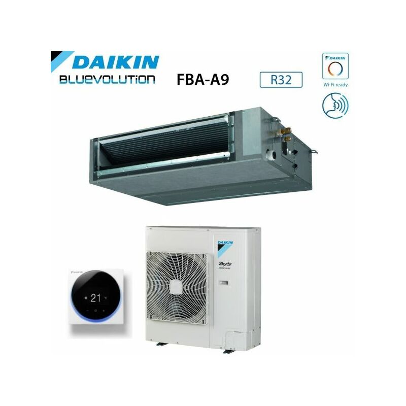 Climatizzatore Condizionatore Daikin Bluevolution Canalizzato Media Prevalenza 36000 Btu FBA100A + AZAS100MV1 Monofase R-32 Wi-Fi Optional