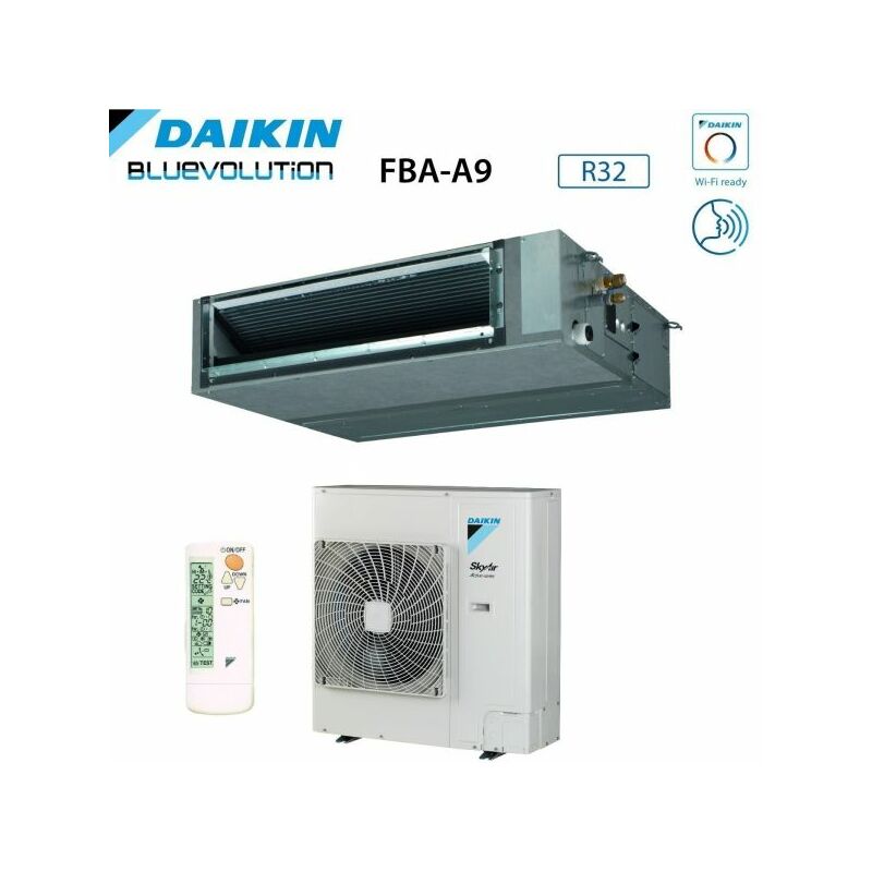 Climatizzatore Condizionatore Daikin Bluevolution Canalizzato Media Prevalenza 36000 Btu FBA100A + AZAS100MV1 Monofase R-32 Wi-Fi Optional