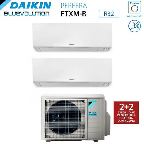 Climatizzatore Condizionatore Daikin Bluevolution Dual Split Inverter serie FTXM/R PERFERA WALL 9+18 con 2MXM68N R-32 Wi-Fi Integrato 9000+18000 Garanzia Italiana - Novità