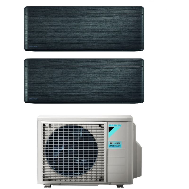 Daikin - Climatizzatore Condizionatore Bluevolution Dual Split Inverter serie stylish real blackwood 7+12 con 2MXM40A R-32 Wi-Fi Integrato 7000+12000