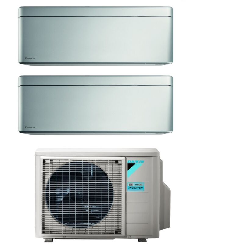 Daikin - Climatizzatore Condizionatore Bluevolution Dual Split Inverter serie stylish total silver 9+15 con 2MXM68N R-32 Wi-Fi Integrato 9000+15000