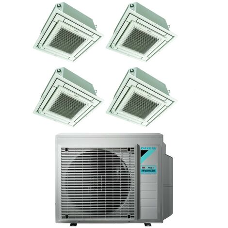 Climatizzatore Condizionatore Daikin Bluevolution Inverter Quadri Split a Cassetta FFA-A 9+9+9+12 con 4MXM68N R-32 Wi-Fi Optional Con Griglia Bianca Inclusa 9000+9000+9000+12000 - Garanzia Italiana