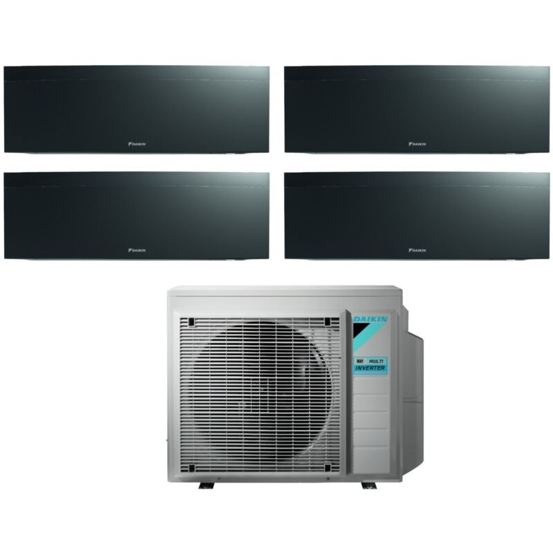Daikin - Climatizzatore Condizionatore Bluevolution Quadri Split Inverter serie emura black iii 7+7+9+15 con 4MXM80N R-32 Wi-Fi Integrato