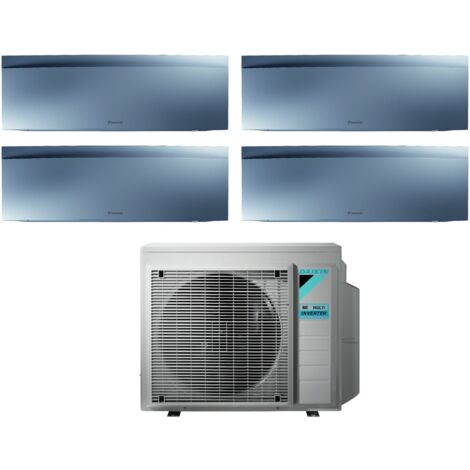 Climatizzatore Condizionatore Daikin Bluevolution Quadri Split Inverter serie EMURA SILVER III 7+7+7+9 con 4MXM80N R-32 Wi-Fi Integrato 7000+7000+7000+9000 Colore Argento  - Garanzia Italiana
