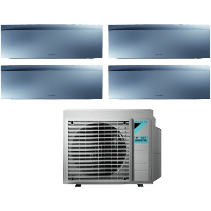 Daikin - Climatizzatore Condizionatore Bluevolution Quadri Split Inverter serie emura silver iii 7+9+18+18 con 4MXM80N R-32 Wi-Fi Integrato