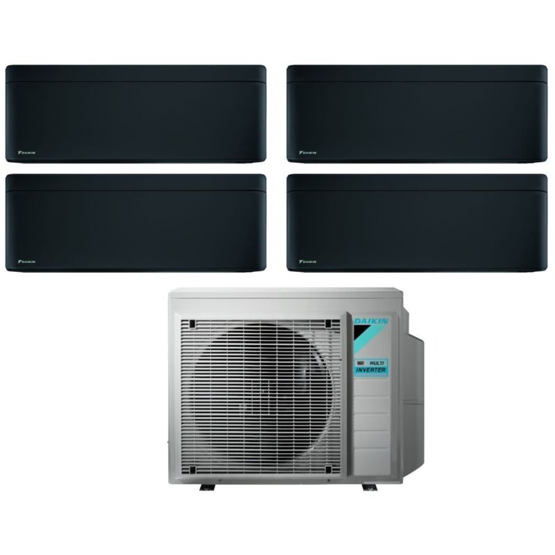 Daikin - Climatizzatore Condizionatore Bluevolution Quadri Split Inverter serie stylish total black 9+9+9+9 con 4MXM80N R-32 Wi-Fi Integrato
