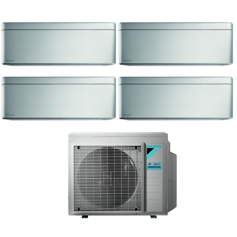 Daikin - Climatizzatore Condizionatore Bluevolution Quadri Split Inverter serie stylish total silver ftxa-bs 12+12+12+12 con 4MXM80N R-32 Wi-Fi