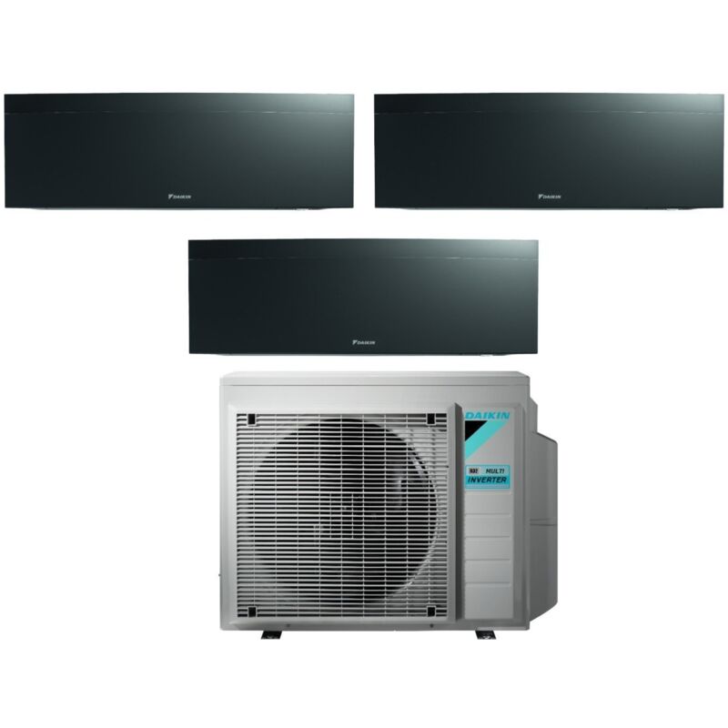 Climatizzatore Condizionatore Daikin Bluevolution Trial Split Inverter serie EMURA BLACK III 7+7+18 con 3MXM52N R-32 Wi-Fi Integrato 7000+7000+18000