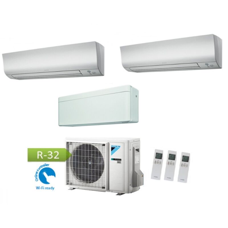 Daikin - Climatizzatore Condizionatore Bluevolution trial split Inverter serie ftxn Perfera 9000 + ftxn Perfera 9000 + Stylish 12000 con 3MXM52M R-32
