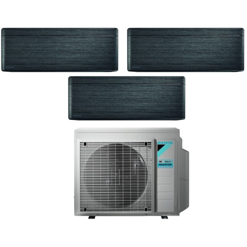 Daikin - Climatizzatore Condizionatore Bluevolution Trial Split Inverter serie stylish real blackwood 7+7+9 con 3MXM40N R-32 Wi-Fi Integrato