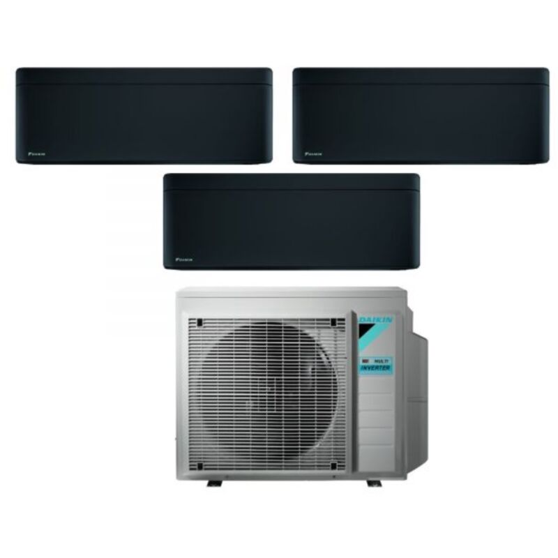 Daikin - Climatizzatore Condizionatore Bluevolution Trial Split Inverter serie stylish total black 9+9+9 con 3MXM52N R-32 Wi-Fi Integrato