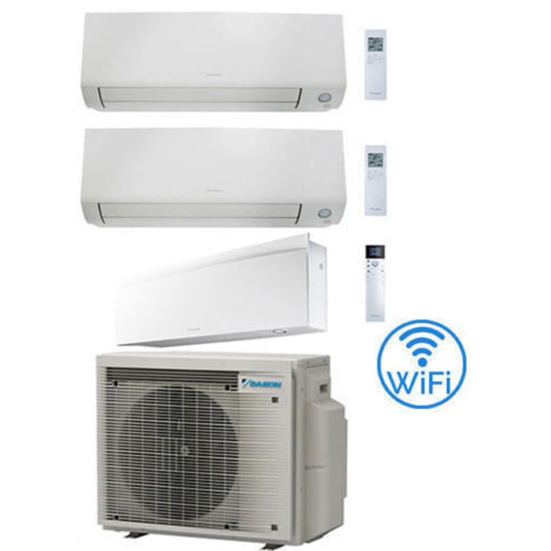 Daikin - Climatizzatore garanzia italia Perfera All Seasons + Emura Wifi Trial Split Inverter 9000 + 9000 + 12000 btu con u.e. 3MXM52A9 Classe