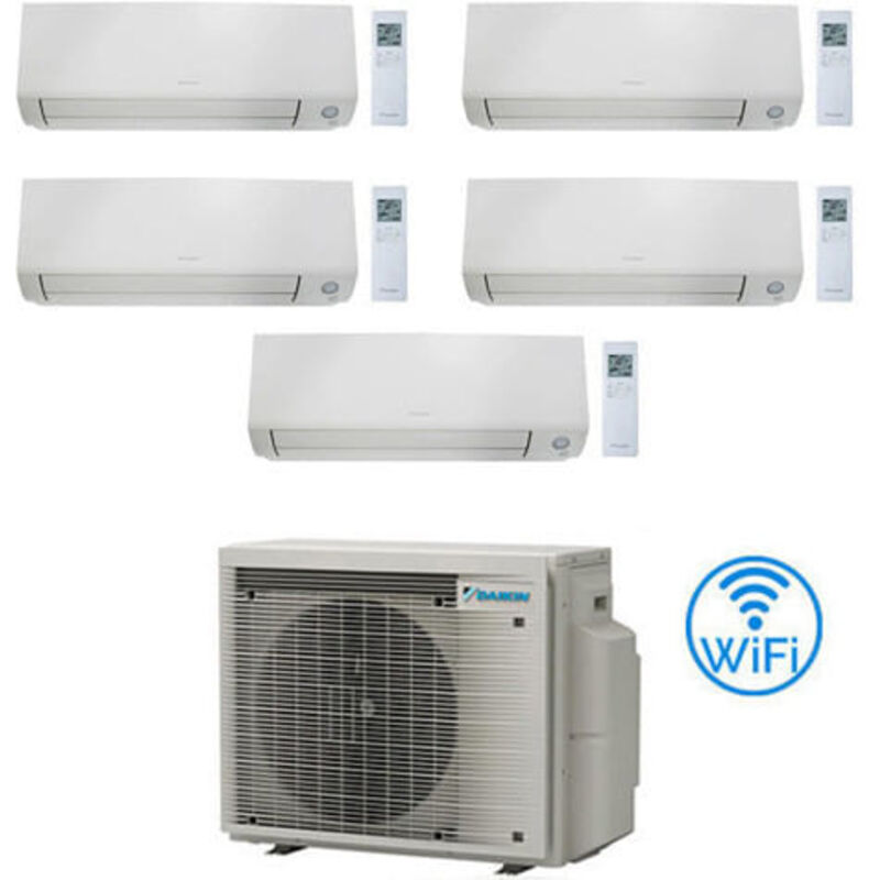 Daikin - Climatizzatore garanzia italia Perfera All Seasons Wifi Penta Split Inverter 7000 + 9000 + 9000 + 9000 + 18000 btu con u.e. 5MXM90A Classe