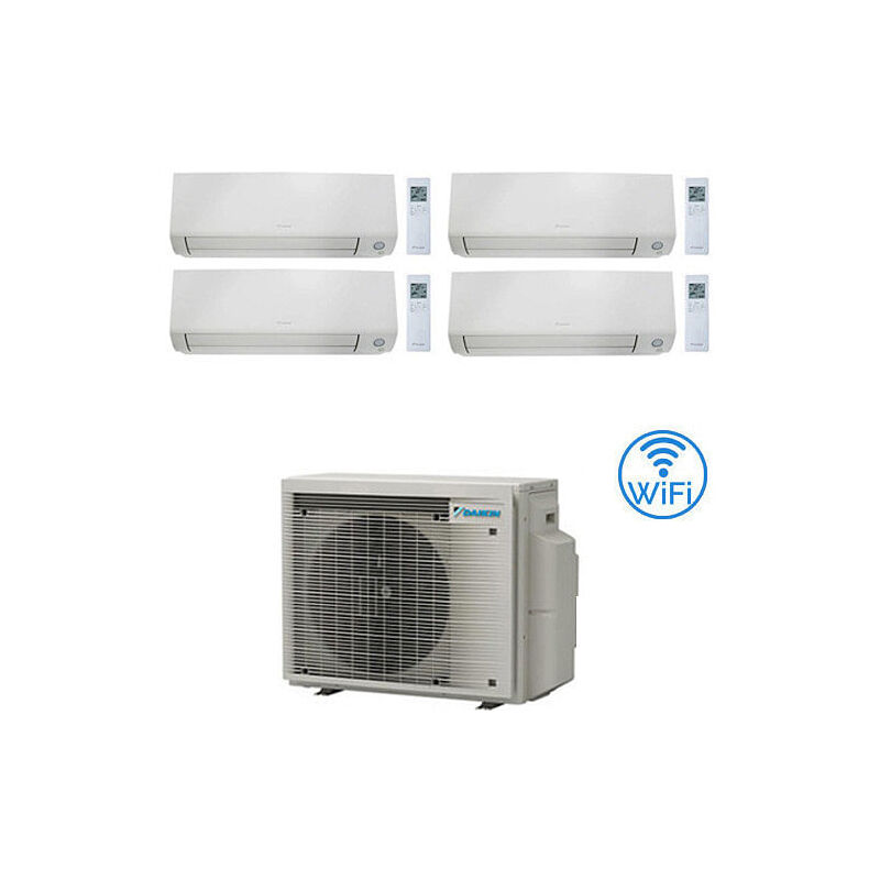 Daikin - Climatizzatore garanzia italia Perfera All Seasons Wifi Quadri Split Inverter 9000 + 9000 + 12000 + 12000 btu con u.e. 4MXM80A9 Classe