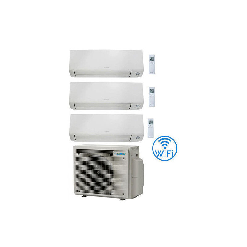 Daikin - Climatizzatore garanzia italia Perfera All Seasons Wifi Trial Split Inverter 7000 + 7000 + 9000 btu con u.e. 3MXM52A9 Classe a+++/a+++