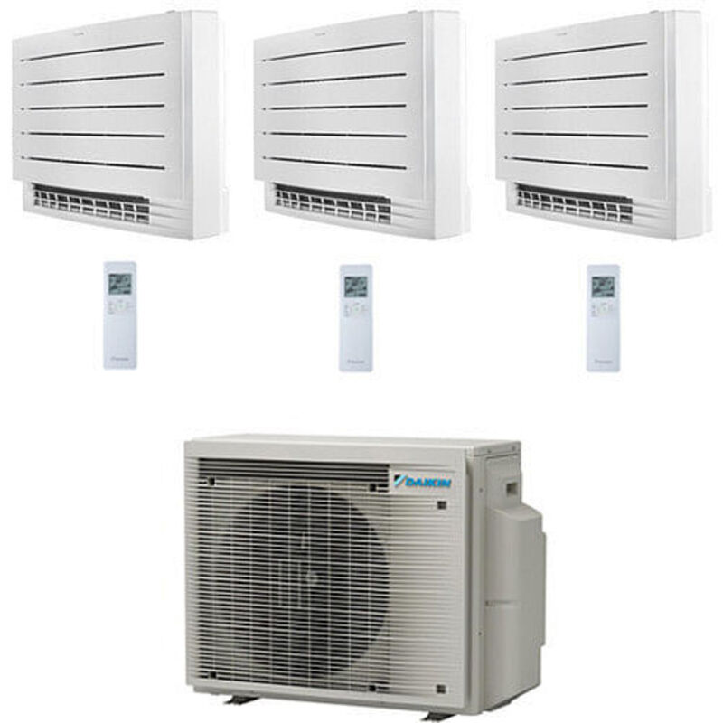 Climatizzatore GARANZIA ITALIA Daikin Serie FVXM-A Console Pavimento Perfera R32 Trial Split Inverter 9000 + 9000 + 18000 BTU con U.E. 3MXM68A9