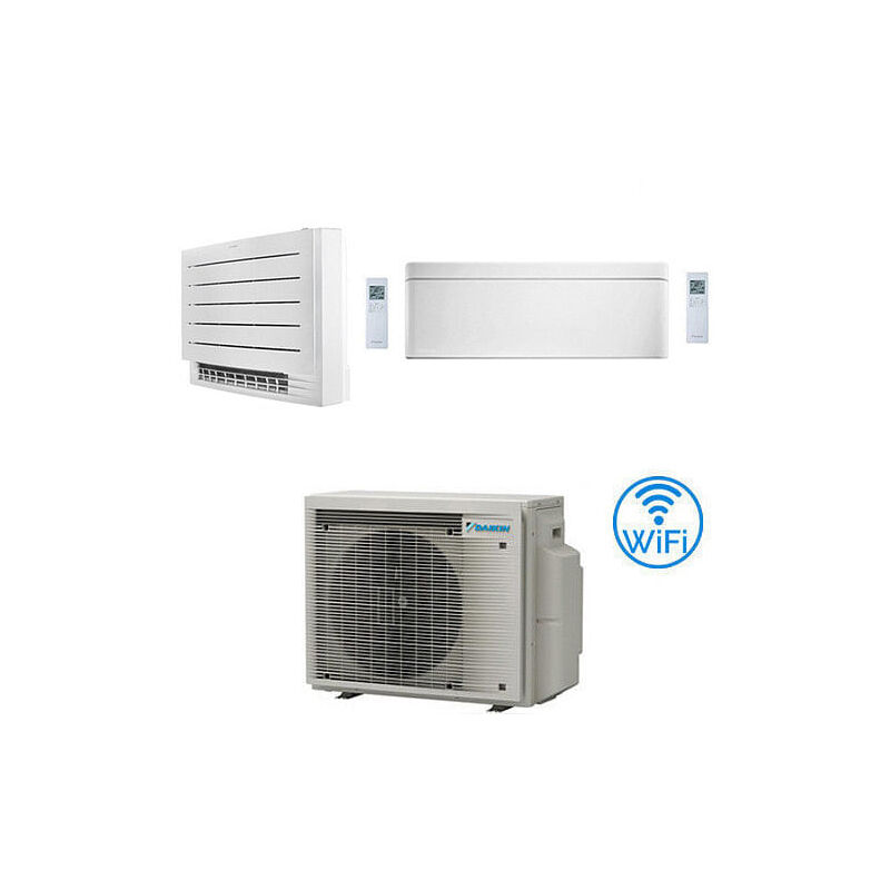 Daikin - Climatizzatore garanzia italia Serie Stylish + fvxm-a Pavimento Perfera R32 Dual Split Inverter 12000 + 12000 btu con u.e. 2MXM50A9 Classe