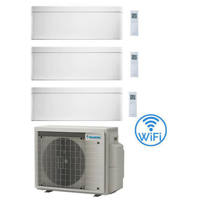 Daikin - Climatizzatore garanzia italia Stylish Bianco WiFi Trial Split Inverter 7000 + 7000 + 9000 btu con u.e. 3MXM40A9 Classe a+++/a++ novita' 2024