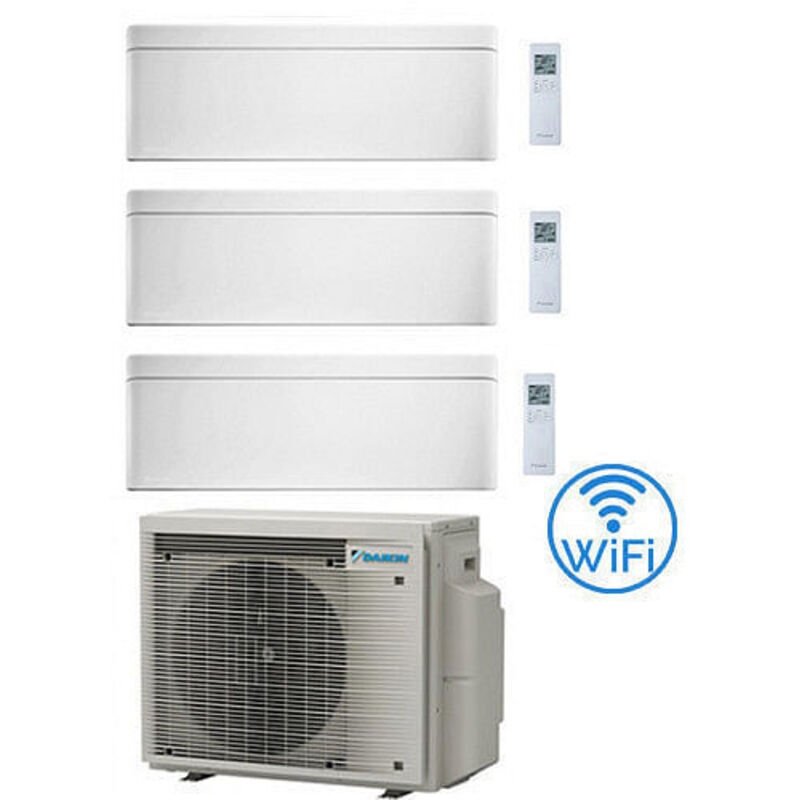 Climatizzatore GARANZIA ITALIA Daikin Stylish Bianco WiFi Trial Split Inverter 9000 + 9000 + 12000 BTU con U.E. 3MXM52A9 Classe A+++/A+++ NOVITA' 2024