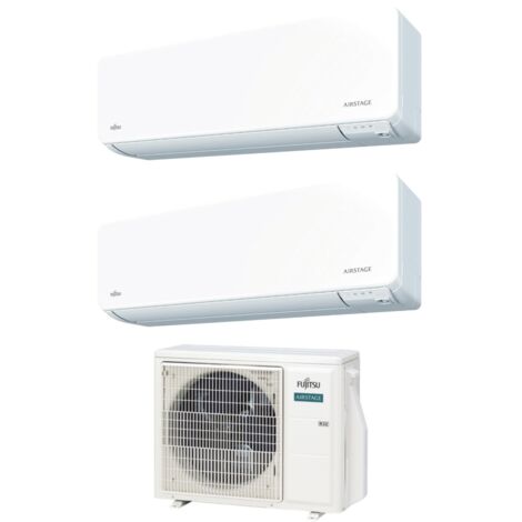 Climatizzatore Condizionatore Fujitsu Dual Split Inverter serie KG AIRSTAGE 7+9 con AOEG18KBCA2 R-32 Wi-Fi Integrato 7000+9000