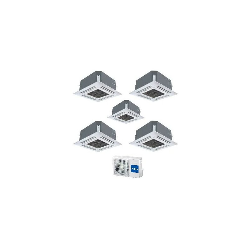 Climatizzatore Condizionatore Haier Penta Split a Cassetta Classic Power Supermatch 9+9+9+12+12 con 5U34HS1ERA R-410 9000+9000+9000+12000+12000