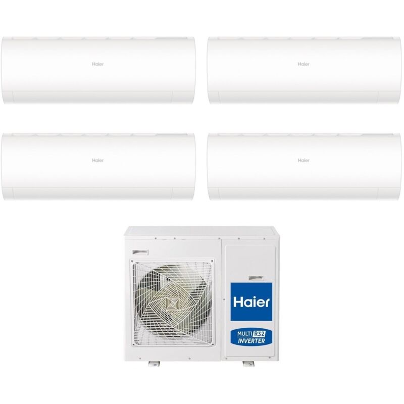 Climatizzatore Condizionatore Haier Quadri Split Inverter serie pearl 9+9+12+12 con 4U75S2SR5FA R-32 Wi-Fi Integrato 9000+9000+12000+12000