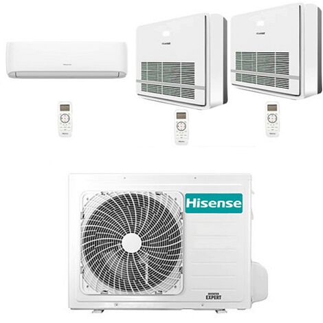 Climatizzatore Condizionatore Hisense Console + Hi Comfort R32 Trial Split Inverter 7000 + 9000 + 12000 BTU con U.E. 3AMW62U4RJC NOVITÁ Classe A++/A+