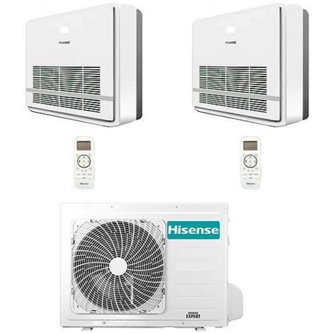 Climatizzatore Condizionatore Hisense Console Serie Turbo R32 Dual Split Inverter 12000 + 12000 BTU con U.E. 2AMW52U4RXC NOVITÁ Classe A++/A+
