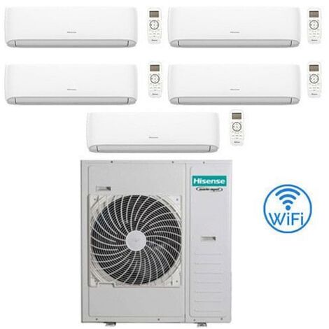 Climatizzatore Condizionatore Hisense Hi Comfort Wifi R32 Penta Split Inverter 7000 + 7000 + 7000 + 7000 + 12000 BTU con U.E. 5AMW125U4RTA