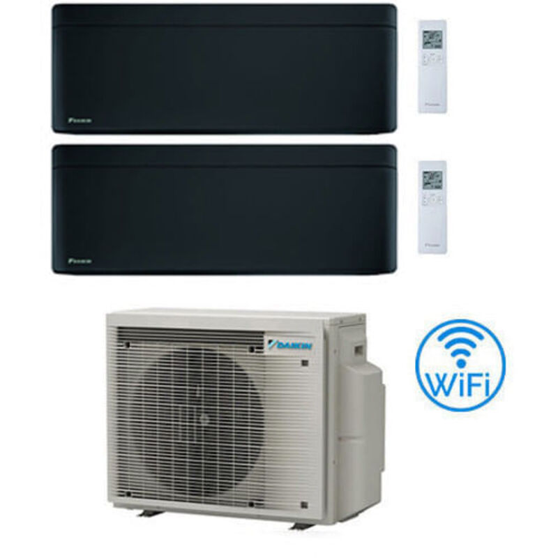 Daikin - Climatizzatore garanzia italia Inverter Stylish Total Black Wifi Dual Split 9000 + 12000 btu con u.e. 2MXM40A9 Classe a+++/a++ novita' 2024