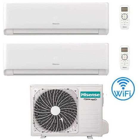 Climatizzatore Condizionatore Inverter Hisense Energy Ultra Ecosense Wifi R32 Dual Split 7000 + 7000 BTU con U.E. 2AMW42U4RGC Classe A++/A+