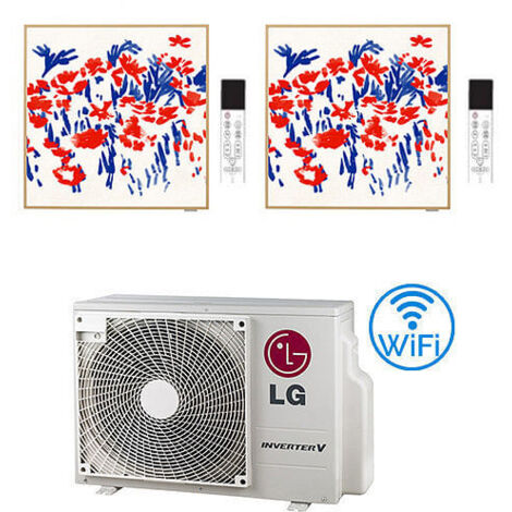 Climatizzatore Condizionatore LG Artcool Gallery PHOTO R32 Dual Split Inverter 12000 + 12000 BTU con U.E. MU2R17 NOVITÁ Classe A+++/A++