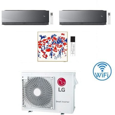 Climatizzatore Condizionatore LG Artcool Mirror AI Air + Artcool Gallery PHOTO R32 Wifi Trial Split inverter 9000 + 9000 + 12000 BTU con U.E. MU3R21 Classe A+++/A+ NOVITA' 2025