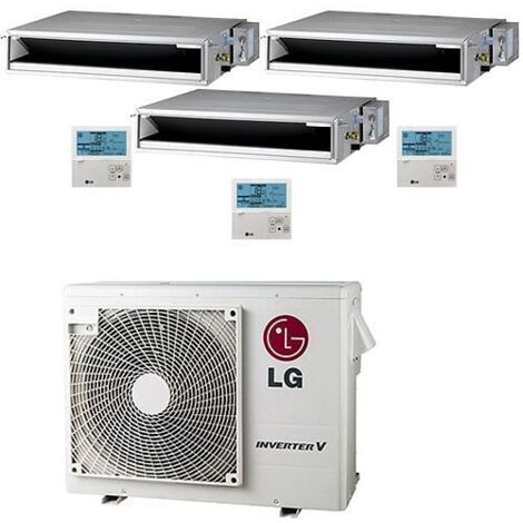 Climatizzatore Condizionatore LG Canalizzabile R32 Trial Split Inverter 9000 + 9000 + 9000 BTU con U.E. MU3R19 NOVITÁ Classe A+++/A++