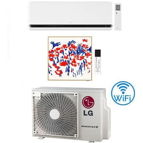 Climatizzatore Condizionatore LG Dualcool Deluxe + Artcool Gallery PHOTO R32 Wifi Dual Split Dual Inverter 12000 + 18000 BTU con U.E. MU3R19 NOVITÁ Classe A+++/A++