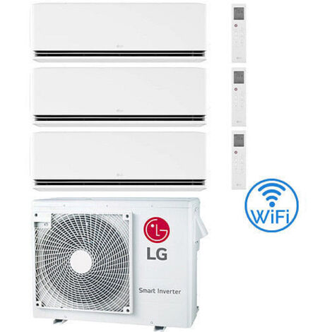 Climatizzatore Condizionatore LG Dualcool Premium R32 Wifi Trial Split Dual Inverter 9000 + 9000 + 12000 BTU con U.E. MU3R21 NOVITÁ Classe A+++/A+