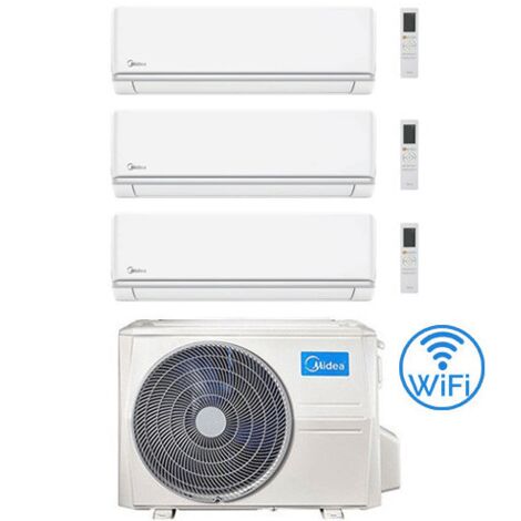 Climatizzatore Condizionatore Midea Elegance R32 WiFi Trial Split 9000 + 9000 + 9000 BTU con U.E. M3OA-27HFN8-Q INVERTER Classe A++/A+